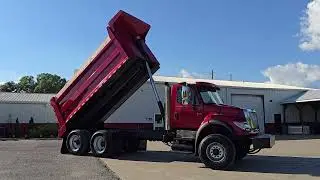 2007 INTERNATIONAL 7600 Workstar Cummins 370HP 10.8L Tandem Dump Truck 8LL - Running Bed Lowering