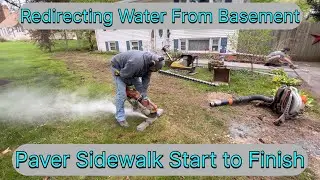 Installing a Paver Sidewalk and Yard Regrading