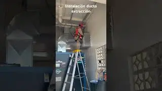 Instalaci&oacute;n de ducto de extracci&oacute;n  #mantenimiento #aireacondicionado #airecomprimido