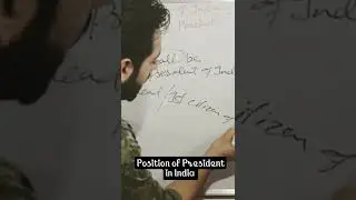 Position of President in India, I can get its full lecture in the constitutional law Playlist.