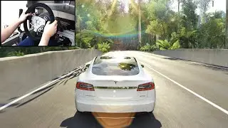 Tesla Model S - Forza Horizon 3 Steering Wheel Gameplay