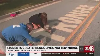 Students create 'Black Lives Matter' mural