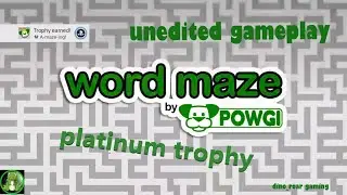 Word Maze by POWGI - Full Unedited #PS4 Platinum Trophy Gameplay (European Stack)