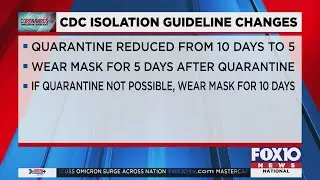 CDC shortens recommended Covid-19 isolation and quarantine time