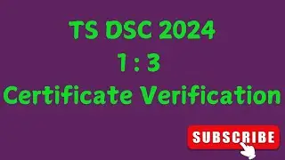 Dsc 2024 Certificate verification  sgt, SA al subjects special education #dsc2024