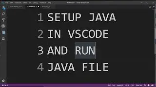 How to set up java in visual studio and run java program?