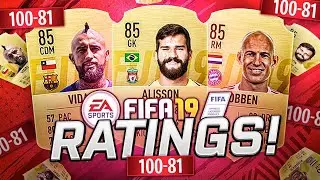 FIFA 19 TOP 100 RATINGS! 100-81