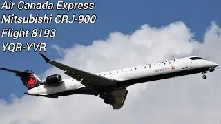 Air Canada Express Mitsubishi CRJ-900 take off from Regina International Airport