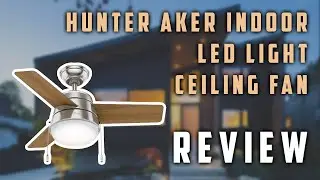 ✅ Hunter Aker Indoor LED Light with Pull Chain Control Review 2021