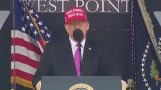 President Donald Trump gives commencement address at West Point graduation ceremony