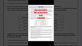 rml new exam pattern nursing officer exam