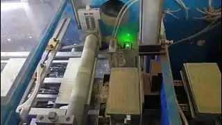 Plate cutting and brushing machine