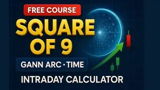 FREE WD Gann Course : Day 2  &mdash; Square of 9 & Gann ARC‑Time | Intraday Calculator Inside (Hindi)