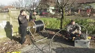 Provlačenje optičkog kabla - radovi u Titelu