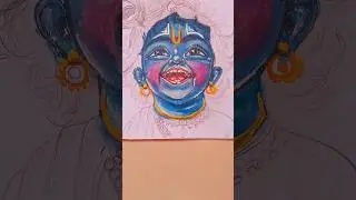 Little Krishna Oil Pastel Drawing ❤️#shorts #art #krishna #drawing #littlekrishna