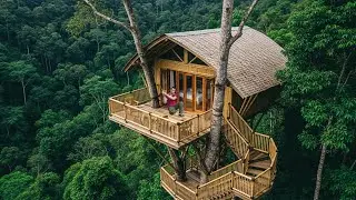 Solo Bushcraft Survival | Building A Secret Shelter In The Deep Rainforest