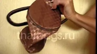Сумочка-бостон NaRaYa, ткань шашечками, атласный бант