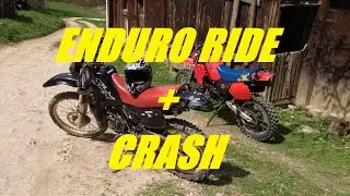 Honda MTX 125 & Suzuki TS125X enduro ride + CRASH