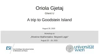 Oriola Gjetaj - A trip to Goodstein Island