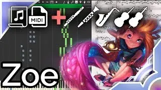 Zoe login theme - League of Legends (Synthesia Piano Tutorial)