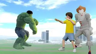 Franklin Become a Hulk to Kill Pennywise and dustin In Indian Bike Driving 3d
