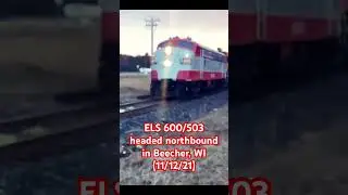 ELS 600 headed northbound in Beecher, WI (11/12/21) #railroad #train