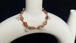 Tutorial Crystal beads with pearl charms bracelet#braceletlover #bracelet #handmadebracelet #jewelry