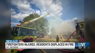 2 firefighters injured, 3 residents displaced following fire