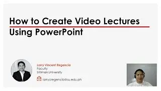 How to Create Video Lectures using PowerPoint