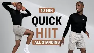10 MIN QUICK STANDING HIIT WORKOUT | Burn 200 Calories | No Equipment | Sweaty | No Repeat