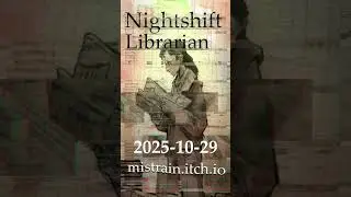 Nightshift Librarian - Release Date Trailer Short #indiegame #interactivefiction #shortstory