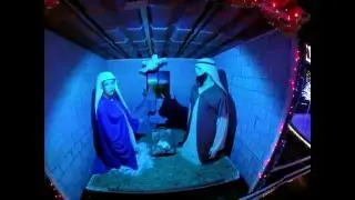 Maison illuminée à Meyreuil vue par un drone pour Noël 2015