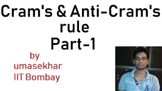 Cram's Rule and Cram's Chelate rule Part-1