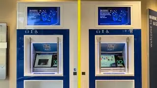 Withdrawing A $100 Bill At A RBC Royal Bank ATM @ the RBC Marine & Cambie Branch in Vancouver, BC