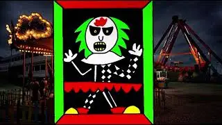 Clown window banger with green hair - poison props 2021
