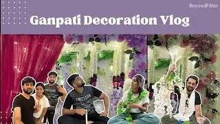 This Ganpati Decoration is Pure Vibes🌸✨ | Trending Theme Ideas 2025 | Vlog 12 | #beyondfilter