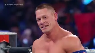 John Cena celebrates his historic 16th World Title win with a Make-A-Wish member