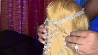 ASMR beedy hair play, ASMR for sleep relaxation mannequin #asmr #hairplay 