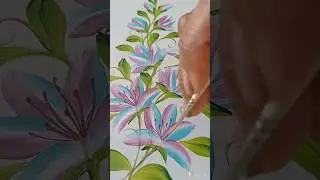 3 colours one stroke painting ideas # acrylic painting ideas # easy single stroke painting ideas
