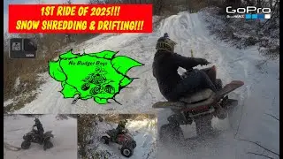 No Budget Boys 1st Ride of 2025! ATV Snow Shredding w/NEW GoPro Angles! 1-25-25