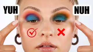 How to blend blue with orange eyeshadow