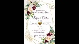 Invitaci&oacute;n Digital Est&aacute;tica con Animada para Boda💑💌