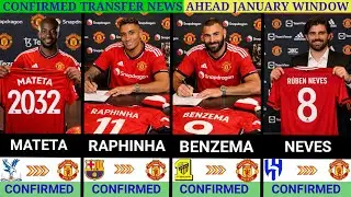 🚨 ALL MANCHESTER UNITED CONFIRMED TRANSFERS – JANUARY 2026 🤯 | Benzema • Neves • Raphinha • Mateta ✅