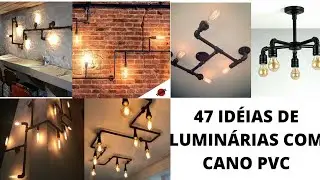 47 IDÉIAS CRIATIVA COM CANO PVC LUMINÁRIAS E LUSTRES MODERNO E RECICLADO