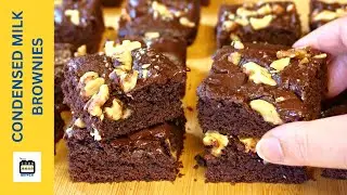 Eggless Fudgy Brownies! Condensed Milk Fudgy Brownie Recipe @CookBakeMunch