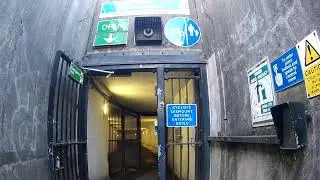 Cycling through the Clyde tunnel.