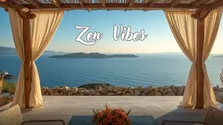 Maldivian Pergola Paradise • Chillout Music with White Curtains & Ocean Breeze Sounds