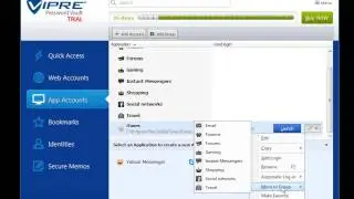 How to add/create App Account on VIPRE Password Vault