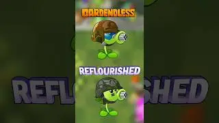 PvZ2 Which Gatling Pea is better? Reflourished vs Gardendless #shorts #pvz #pvz2