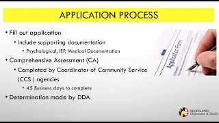 Maryland Developmental Disabilities Administration (DDA) - General Information/Application Process